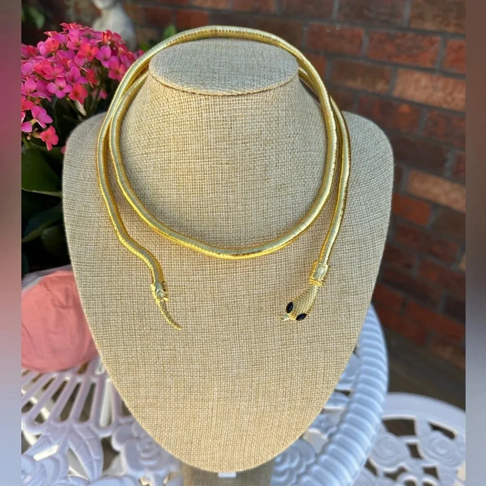 Serpenti Gold Magic Snake Cool Bendy Multilayer Necklace - Picture 17 of 17
